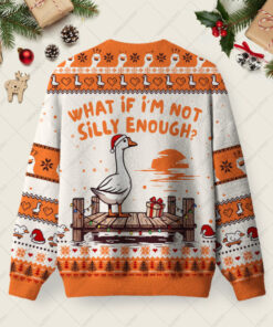 Alternative view of What if I'm Not Silly Enough Ugly Christmas Fuzzy Fleece Sweatshirt