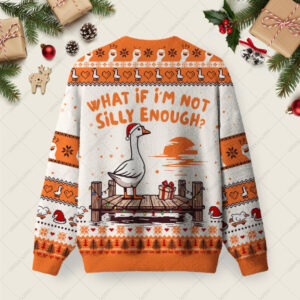Alternative view of What if I'm Not Silly Enough Ugly Christmas Fuzzy Fleece Sweatshirt