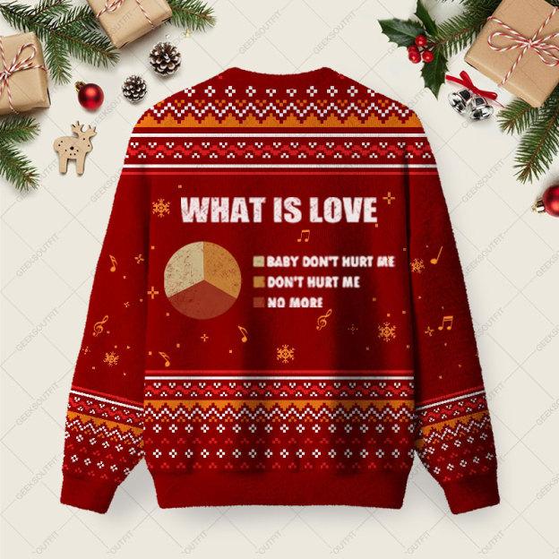 Alternative view of What is Love Ugly Christmas Fuzzy Fleece Sweatshirt