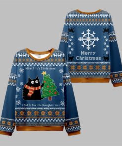 What It's Christmas Cat Ugly Sweater 2025 Christmas