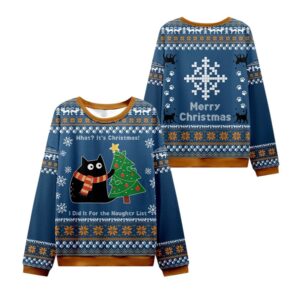 Alternative view of What It's Christmas Cat Ugly Sweater 2025 Christmas - Grishko.com