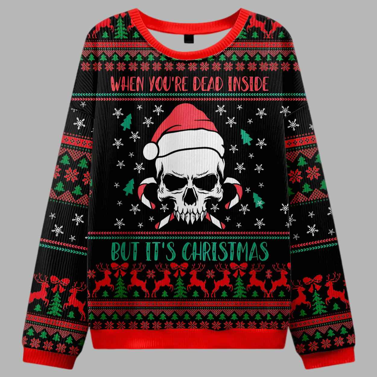When You're Dead Inside But It's Christmas Ugly Christmas Sweater - gullprint.com
