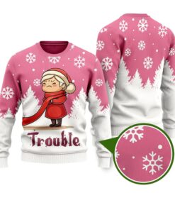 Where I Go Trouble Follows Funny Ugly Christmas Sweater