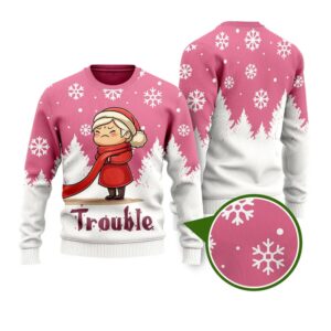 Where I Go Trouble Follows Funny Ugly Christmas Sweater - Grishko.com