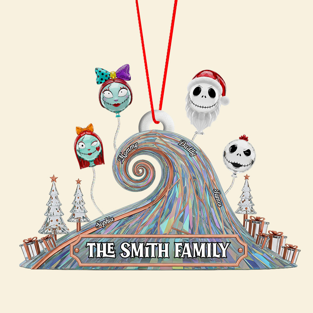 Whimsical Family Balloon Ornament Personalized Gifts For Family 02OHDT220925 - Image 3