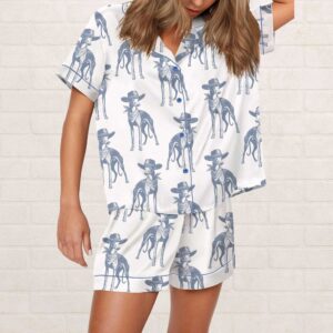 Whippet Vintage Silky Satin Pajama Set
