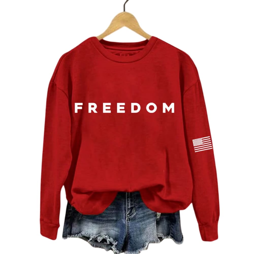 White Freedom Sweatshirt Charlie Kirk - Image 5