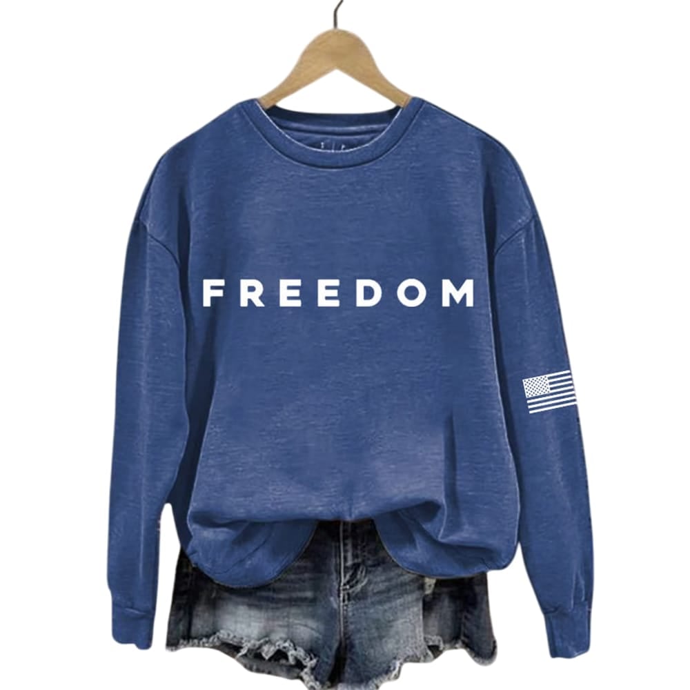 White Freedom Sweatshirt Charlie Kirk - Image 3