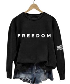 White Freedom Sweatshirt Charlie Kirk