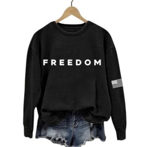 White Freedom Sweatshirt Charlie Kirk