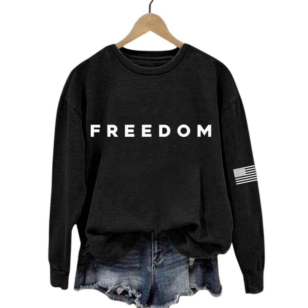 White Freedom Sweatshirt Charlie Kirk