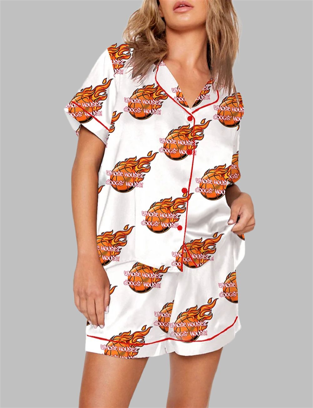 Whose House Coogs House Basketball Pajama Set