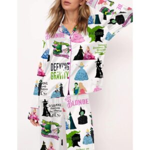 Alternative view of Wicked Elphaba And Glinda Satin Pajama Set For Women