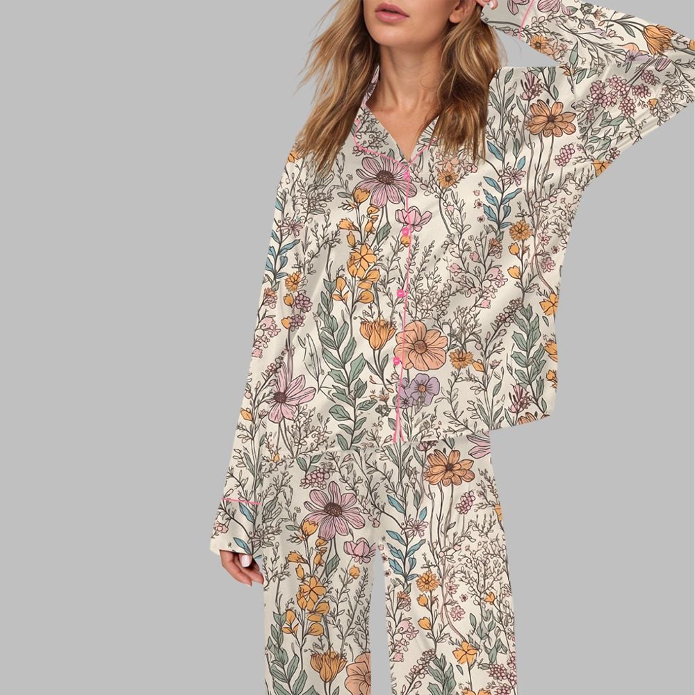 Wildflower Garden Floral Pajama Set For Women - Image 2