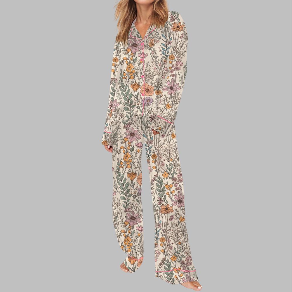 Wildflower Garden Floral Pajama Set For Women - Image 3