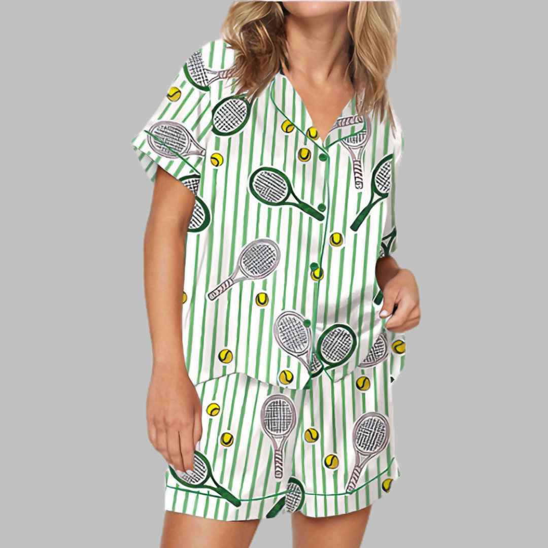 Wimbledon Tennis Satin Pajama Set - Image 3