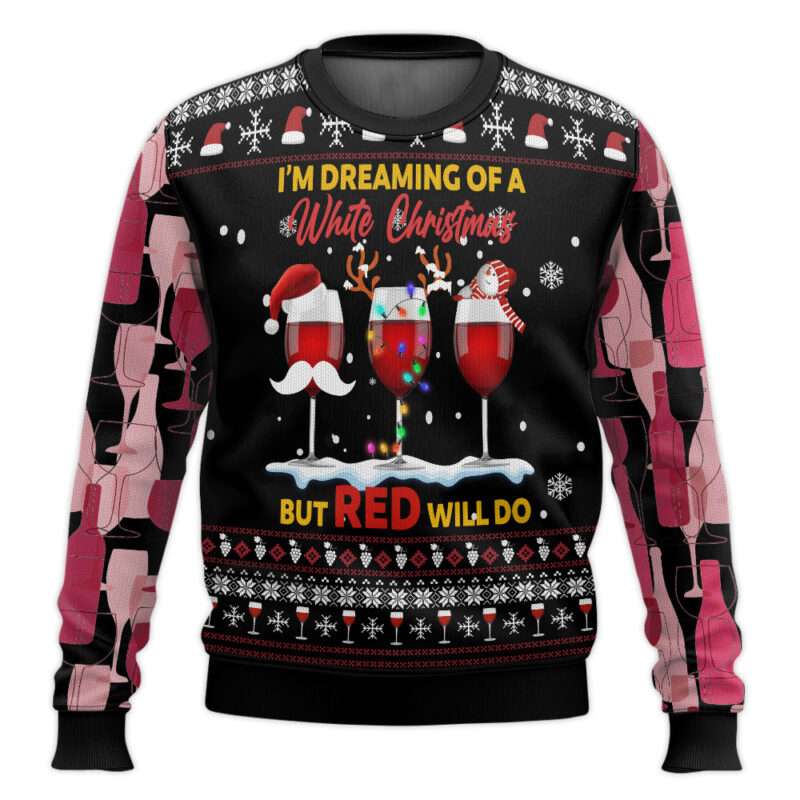 Wine Red Christmas Ugly Christmas Sweater
