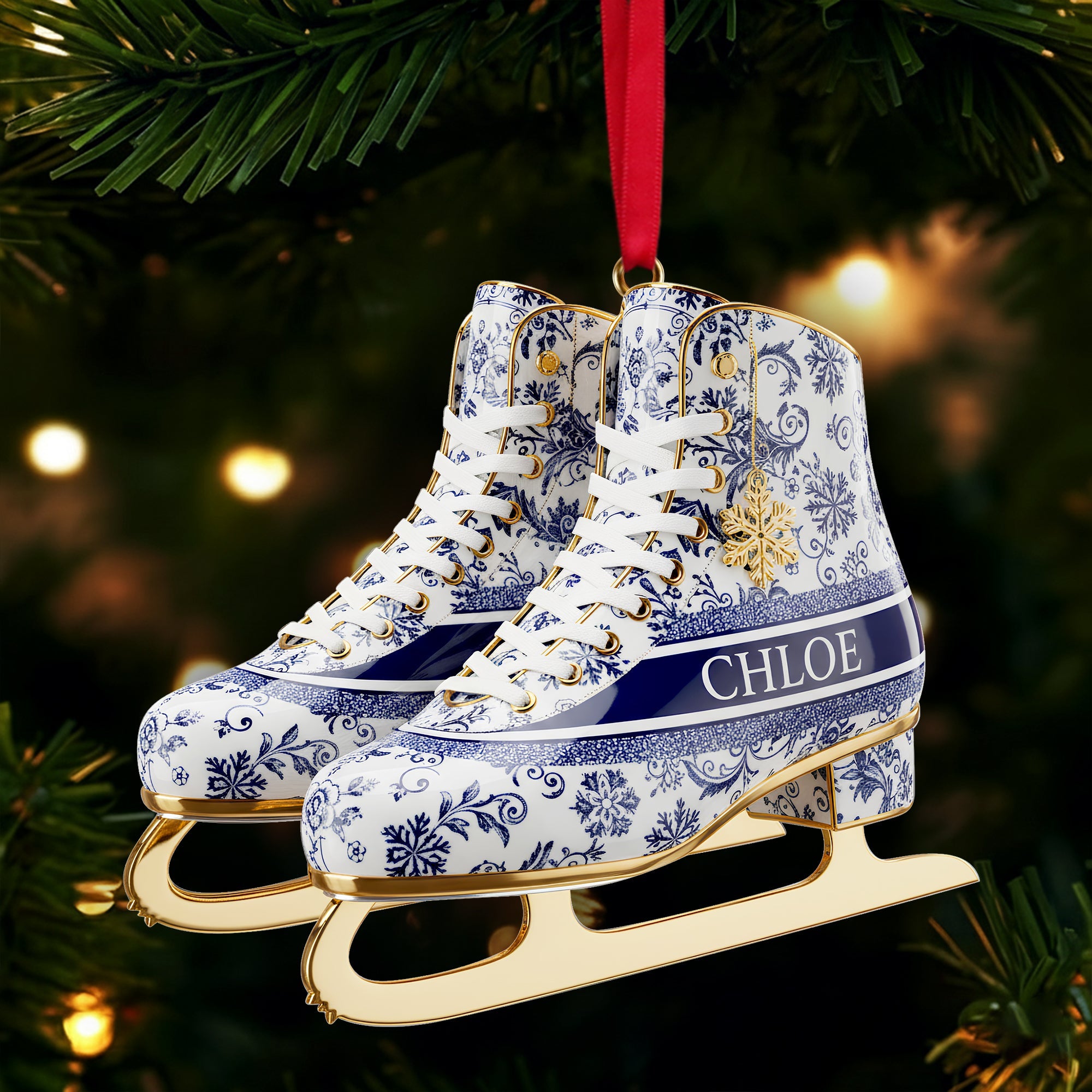 Winter Skating Ornament - Personalized Gifts For Ice Skating Lovers 05PGLU241025 - Image 4