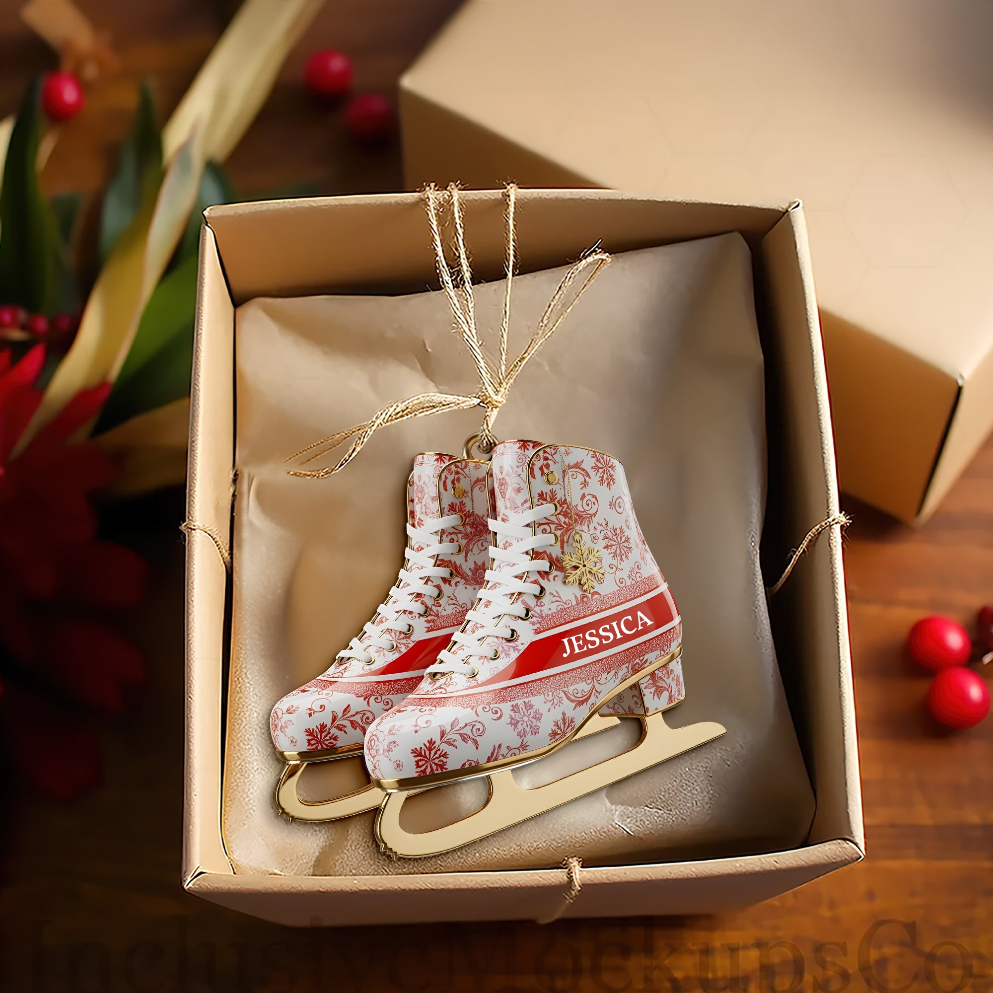 Winter Skating Ornament - Personalized Gifts For Ice Skating Lovers 05PGLU241025 - Image 3