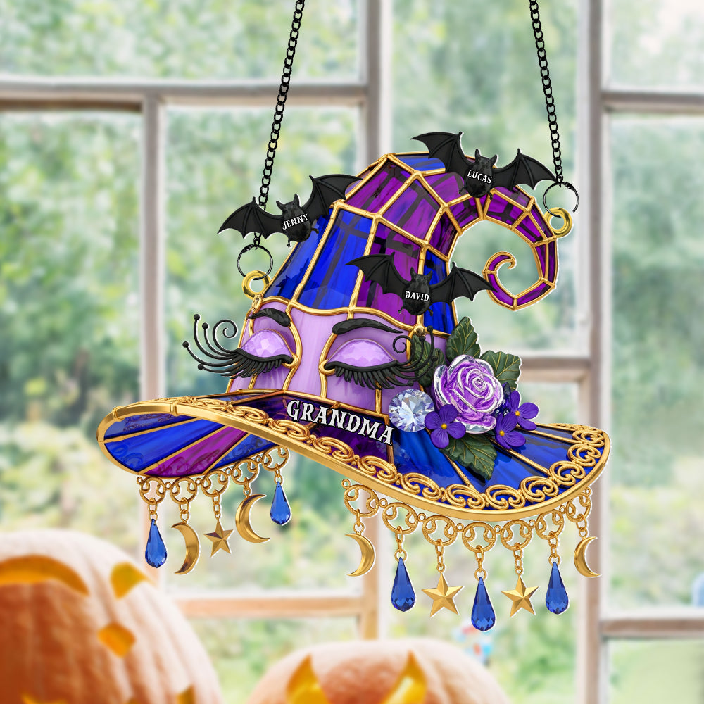 Witch Hat Personalized Gifts For Grandma Suncatcher Ornament 02natn140725 - Image 4