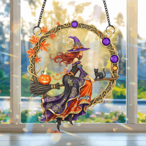 Alternative view of Witch suncatcher  - Personalized Gifts For Witch Lover 03NAPU120725