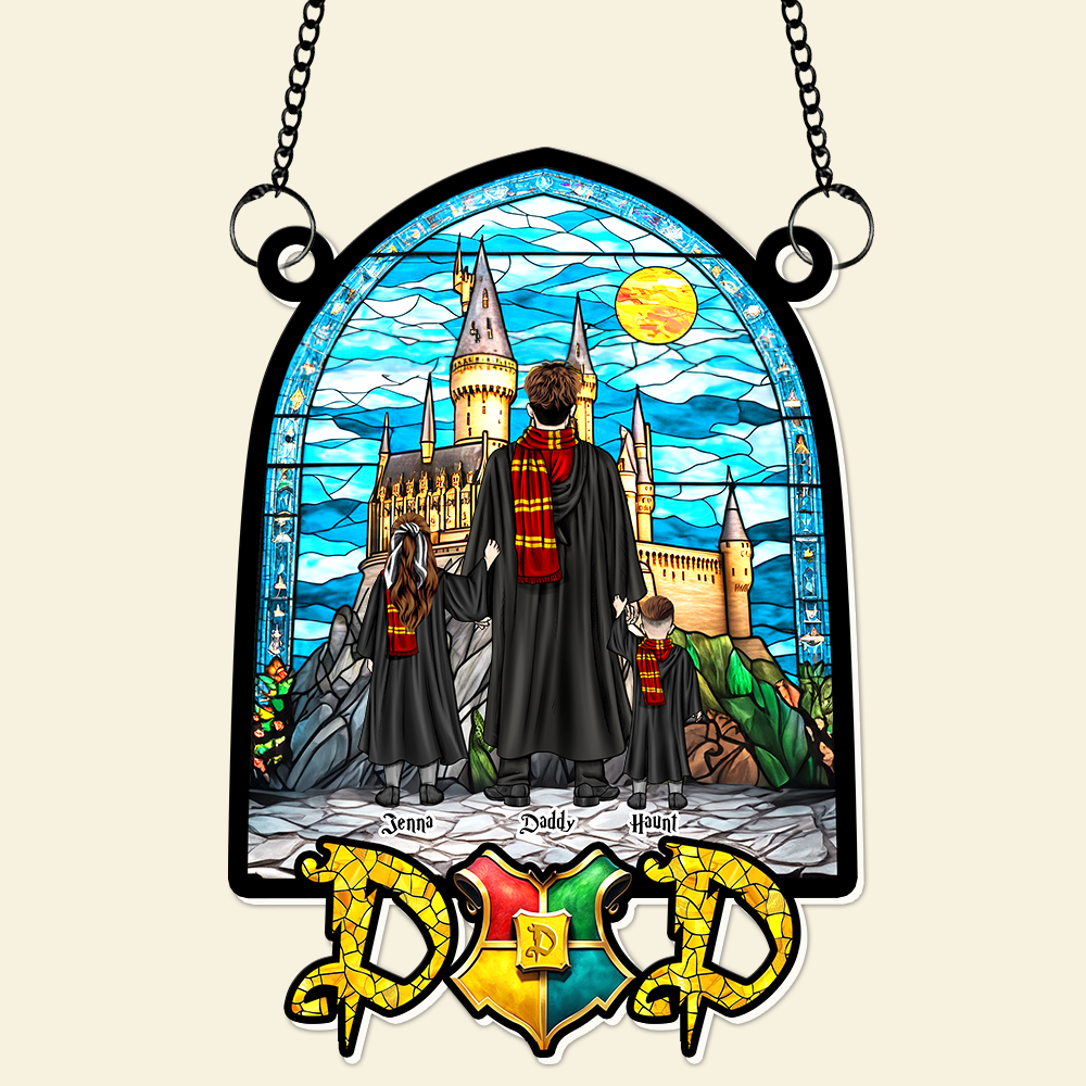 Wizard Dad Suncatcher Ornament - Personalized Gifts For Dad 02HULU270325TM - Image 4