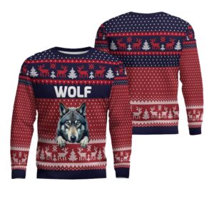 Wolf Ugly Christmas Sweater - Grishko.com