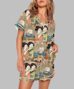Woman Yelling at a Cat Japanese Meme Pajama Set