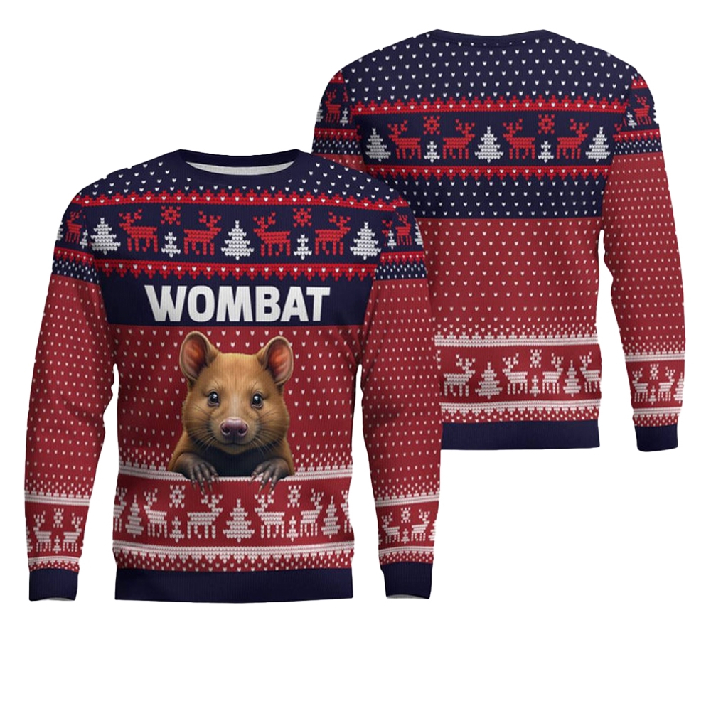 Wombat Ugly Christmas Sweater - Grishko.com
