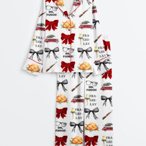 Womenâ€™s A Christmas Story Movie Long Sleeve Satin Pajama Set