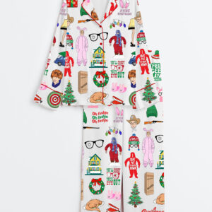 Womenâ€™s A Christmas Story Movie Long Sleeve Satin Pajama Set