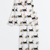 Women's A Little Gay Cat Friend Pride Month LGBT Pride Print Long Sleeve Satin Pajamas Set