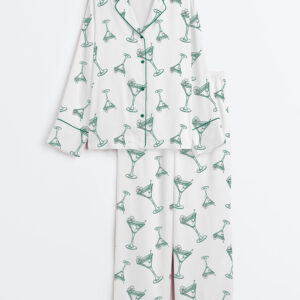 Womenâ€™s A Tini Bit Irish St. Patrick's Day Retro Irish Vibes Long Sleeve Satin Pajama Set