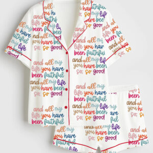 Women's And All My Life You Have Been Faithful Short Sleeve Satin Pajama Set