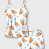 Women's Aperol Spritz Trio Watercolor Camisole Satin Pajama Set