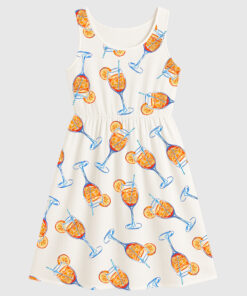 Women's Aperol Spritz Trio Watercolor Sleeveless Dress