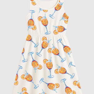 Women's Aperol Spritz Trio Watercolor Sleeveless Dress