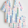 Women's Apres Ski Short Sleeve Satin Pajamas Set