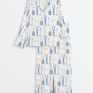 Women's AprÃ¨s Ski Champagne Satin Pajama Set