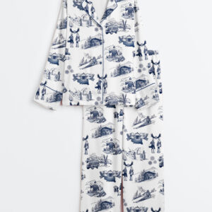 Women's AprÃ¨s Ski Long Sleeve Satin Pajama Set