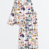 Women's Australia Travel Long Sleeve Satin Pajama Set