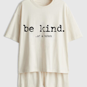 Women's Be Kind Of A Bitch Short Sleeve Pajama Set