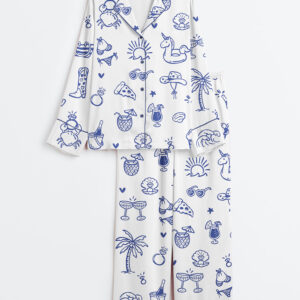 Women's Beach Bachelorette Coastal Wedding Long Sleeve Satin Pajamas Set