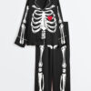 Women's Black Skeleton Long Sleeve Pajama Set