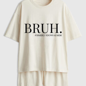 Women's Bruh Formerly Known As Mom Short Sleeve Pajamas Set
