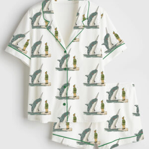 Women's Buddy The Elf Christmas Short Sleeve Satin Pajama Set