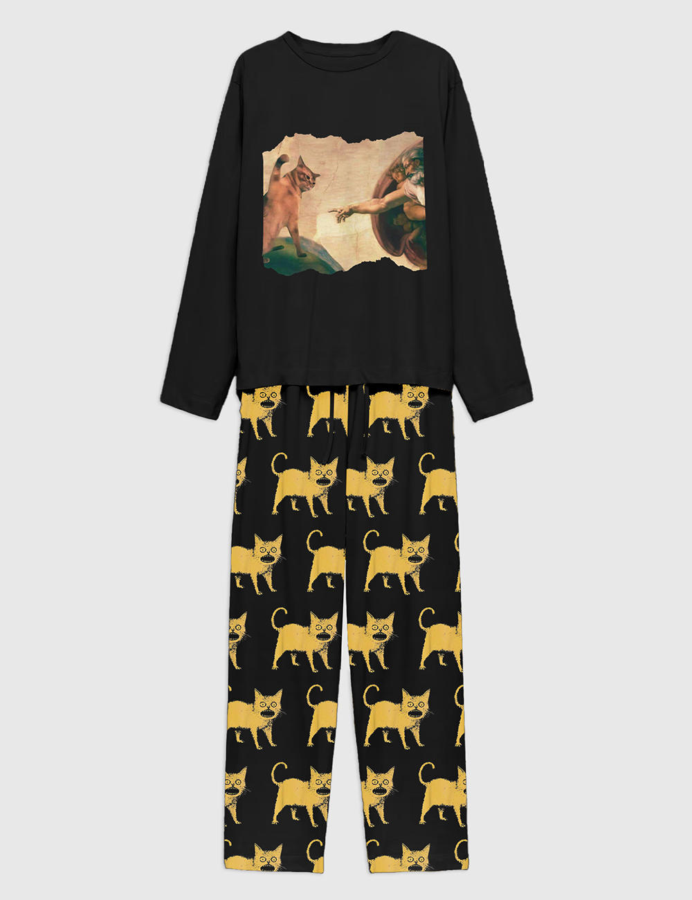 Womenâ€™s Cats Can't Go To Heaven Long Sleeve Pajama Set