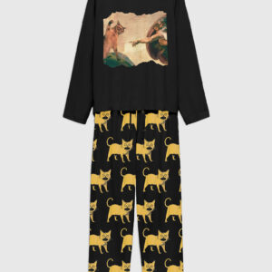 Women's Cats Can't Go To Heaven Long Sleeve Pajamas Set