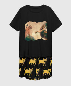 Women's Cats Can't Go To Heaven Short Sleeve Pajama Set