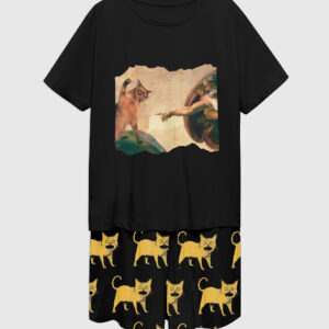 Womenâ€™s Cats Can't Go To Heaven Short Sleeve Pajama Set